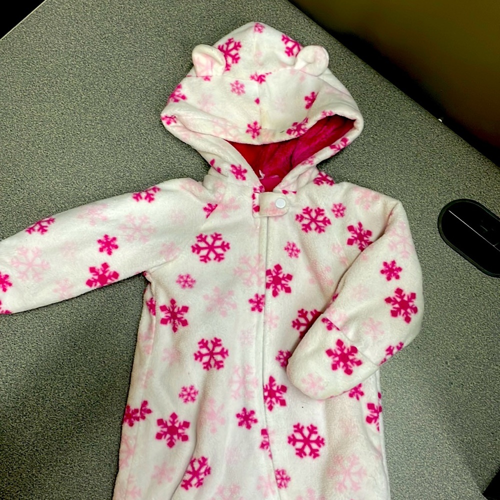 Warm, soft, and cozy footed hoodie sleeper